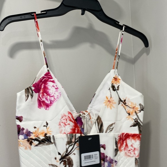 NICHOLAS Lucile Floral Corset Bra Dress in White - Picture 8 of 9